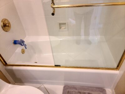 refinished the bathtub in Kohler white